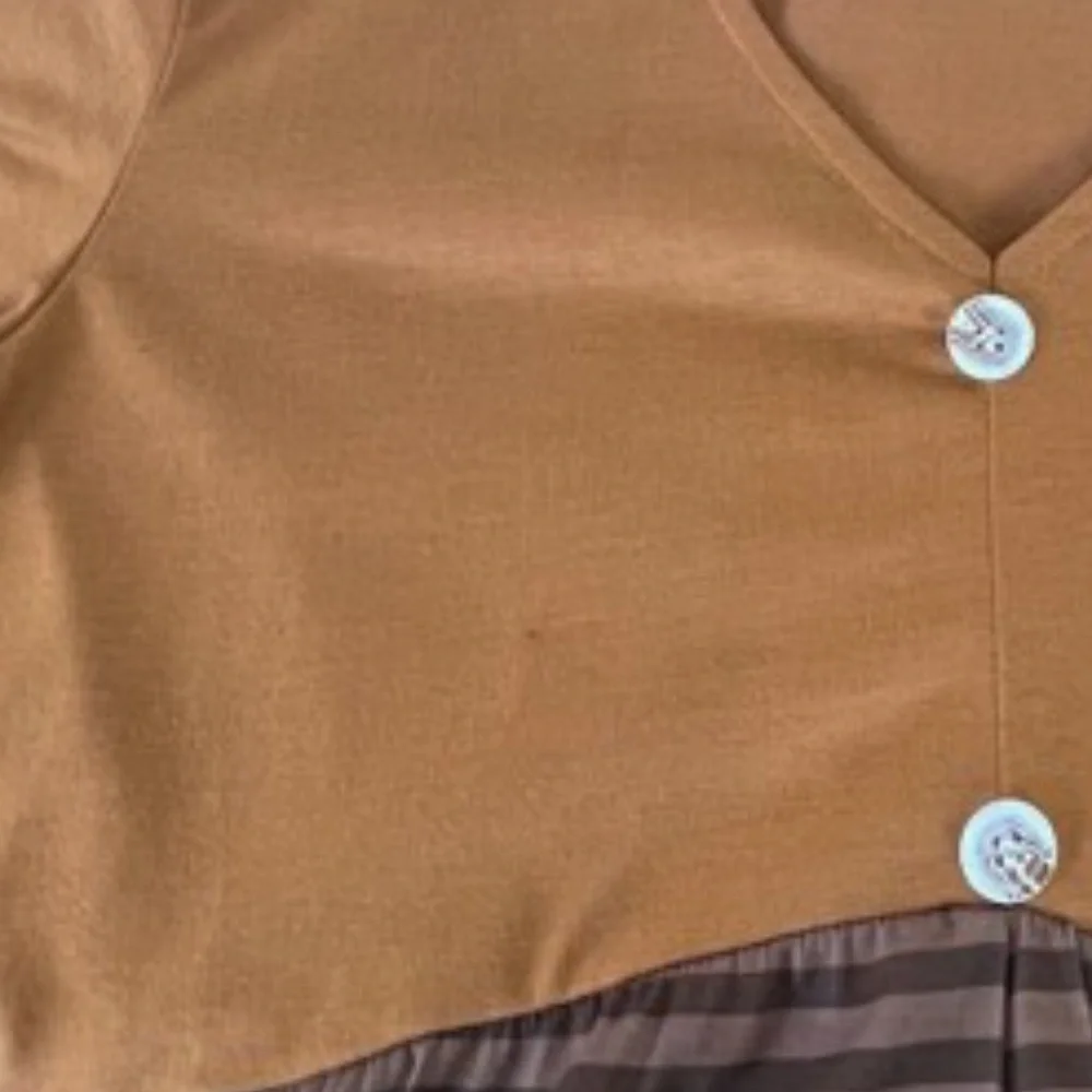 Polka Dots & Stripes Dress Beach Cover-up Loungewear Casual Midi - Picture 11 of 11